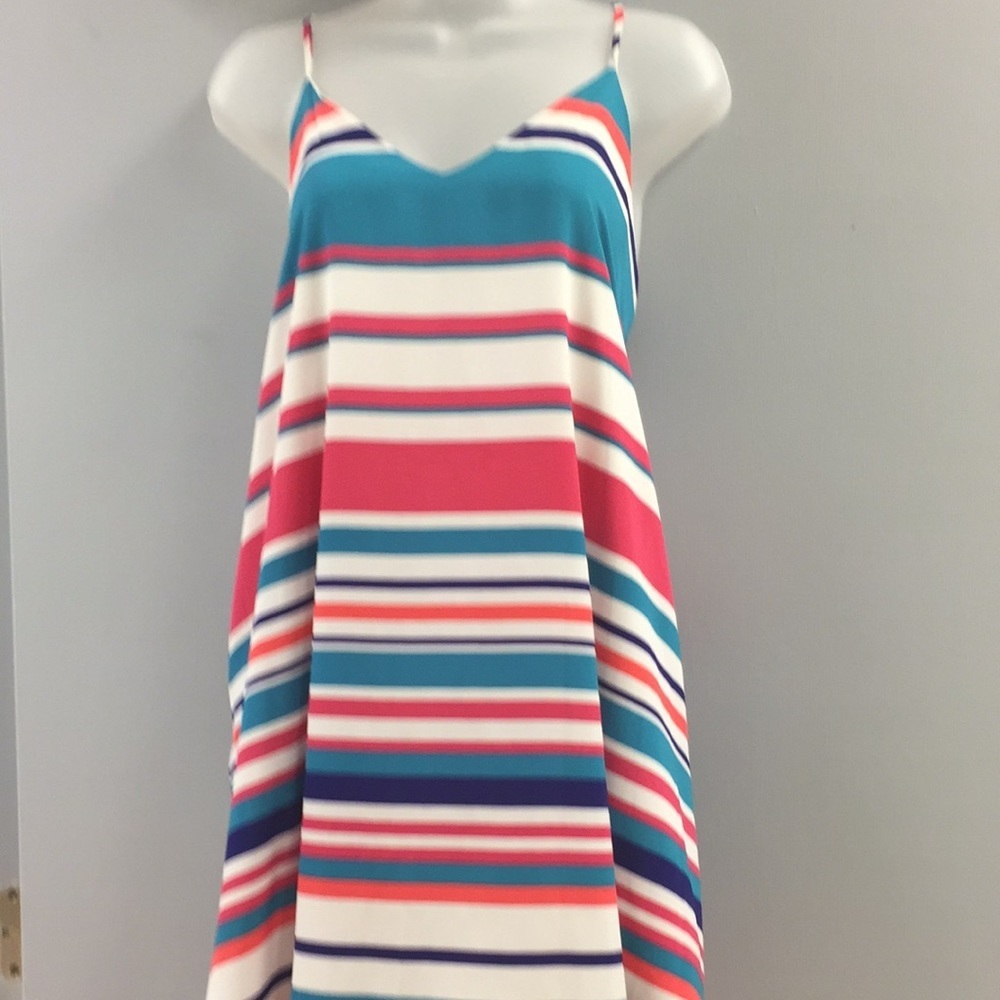 Peach Love striped dress